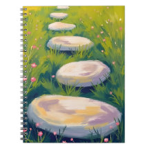 Pierres de jardin en peinture aquarelle
