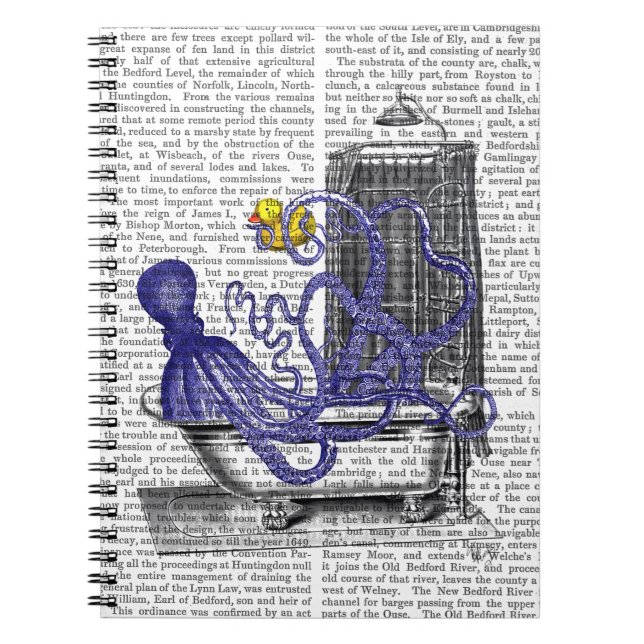 Carnet Pieuvre dans le bain 2 (Devant)