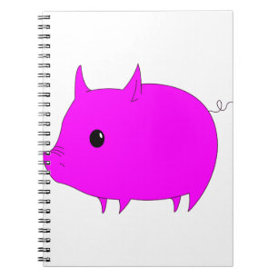 Carnet Pig Cute Magenta Animal Mammifère Animaux roses