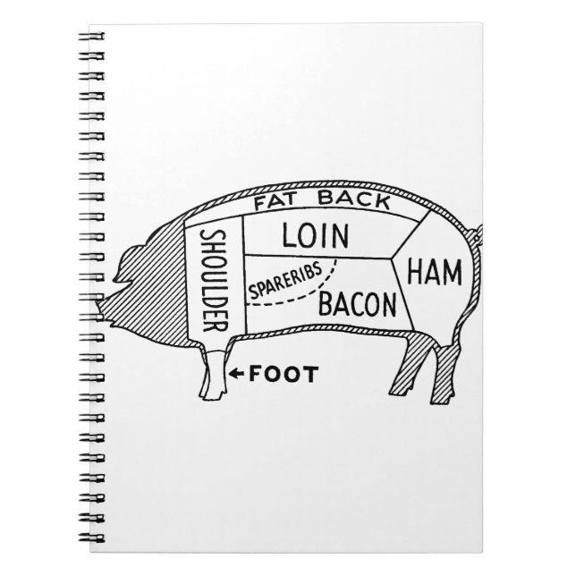 Carnet Pig de graphique à boucher (Devant)