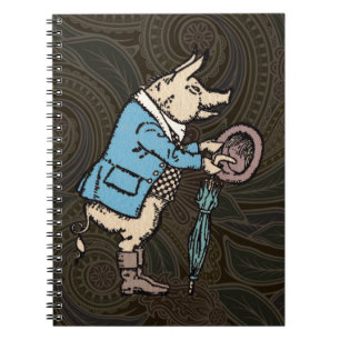 Carnet Pig Wearing Jacket Formal Antique