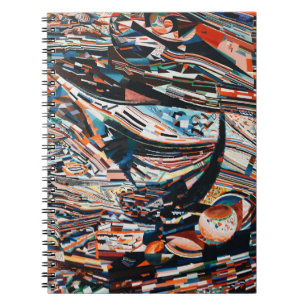 Carnet Pile de bateau en bois marron et bleu