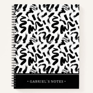 Carnet Pinceau de peinture à encre noire   Ajouter Votre 