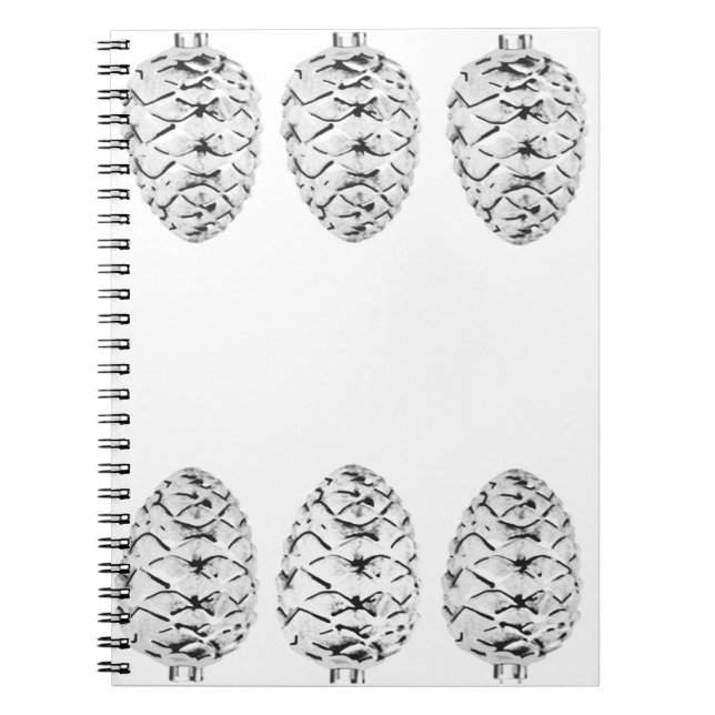 Carnet Pinecones en argent (Devant)