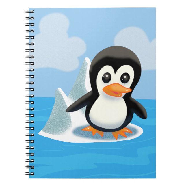 Carnet Pingouin de dessin adorable (Devant)