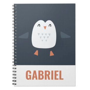 Carnet pingouin festif drôle personnalisé pour enfants