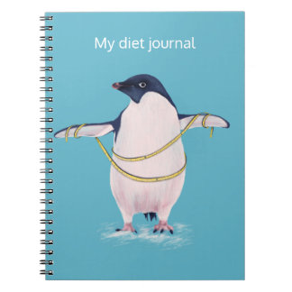 Carnet Pingouin gras à l'alimentation mignonne Oiseau drô