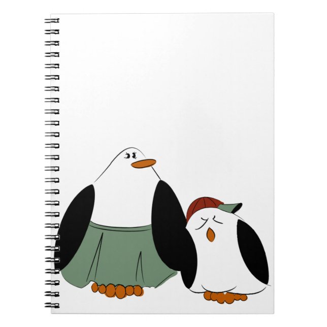 Carnet Pingouins en caricature mignons (Devant)