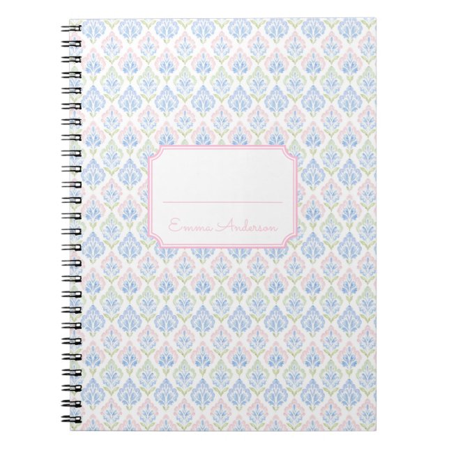 Carnet Pink and Blue Grandmillennial (Devant)
