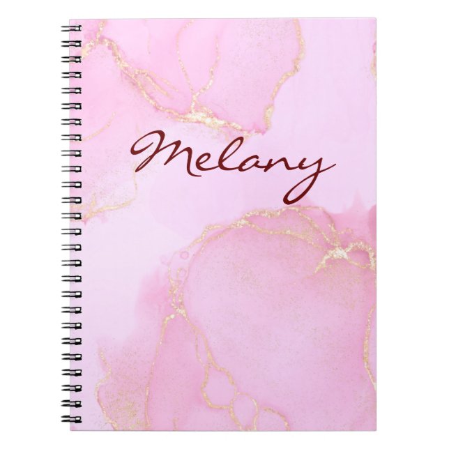 Carnet Pink and violet with name notebook (Devant)