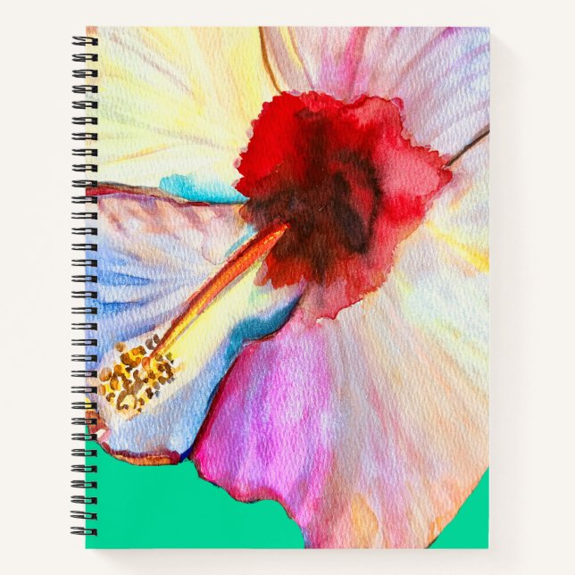 Carnet Pink aquarelle tulipe art (Devant)