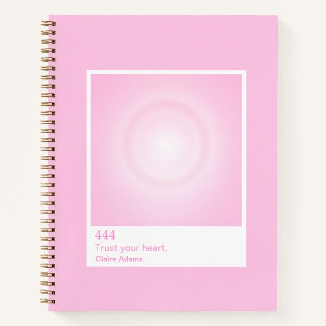 Carnet Pink Aura Swatch Angel Number Notebook (Devant)