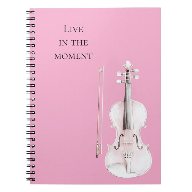 Carnet Pink Blush Violin (Devant)