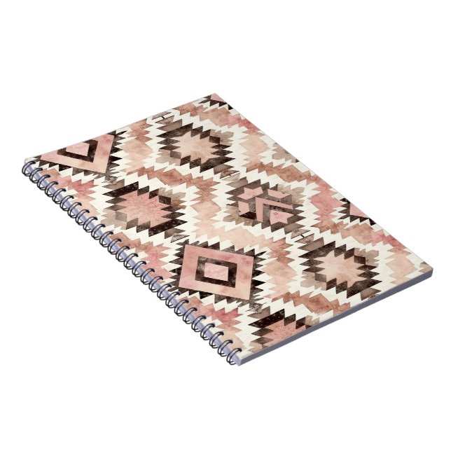 Carnet Pink Brown Cowgirl Southwestern Tribal (Côté Droit)