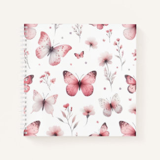 Carnet Pink Butterflies