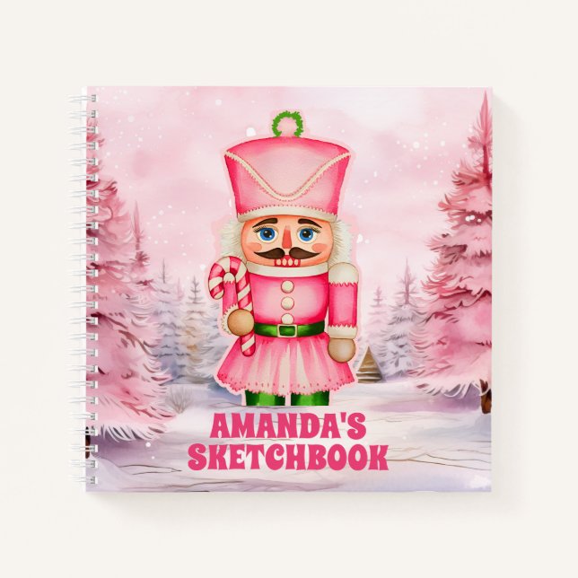 Carnet Pink Christmas Nutcracker Kids Sketbook (Devant)
