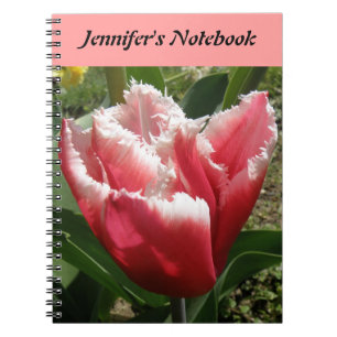 Carnet Pink Fringed Tulip Customizable Notebook