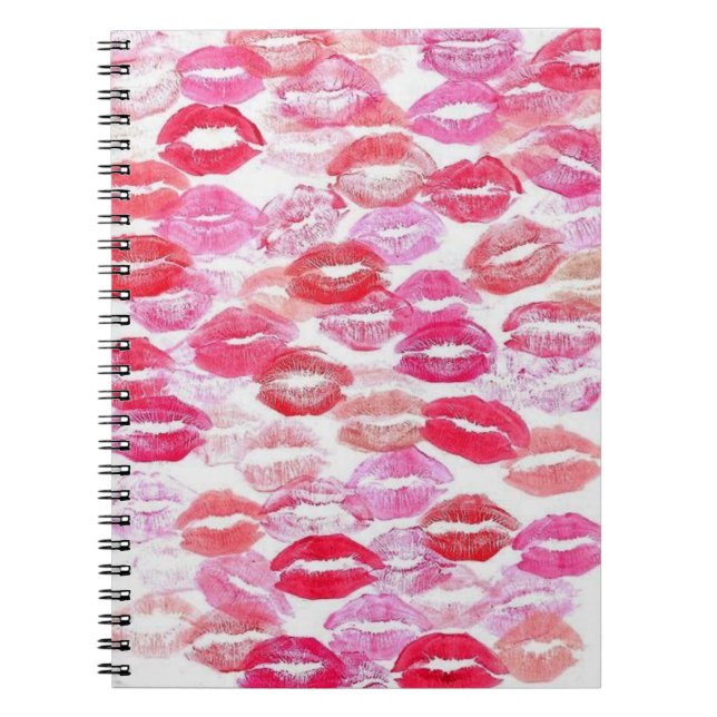 Carnet Pink Girly Kisses (Devant)