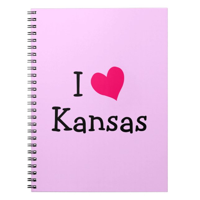 Carnet Pink I Love Kansas (Devant)