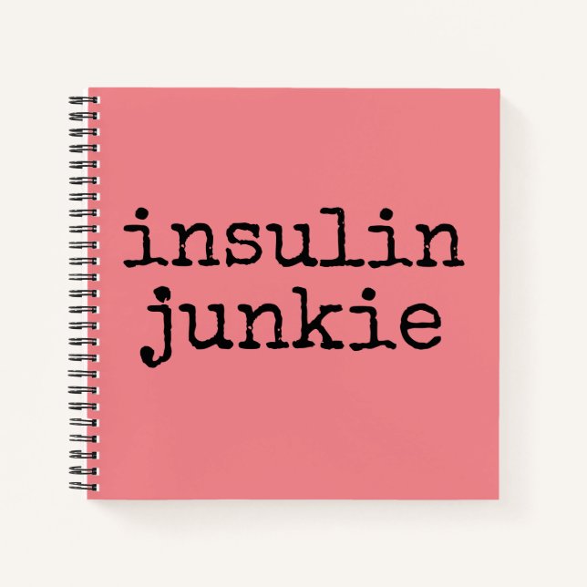 Carnet Pink insuline junkie planner (Devant)