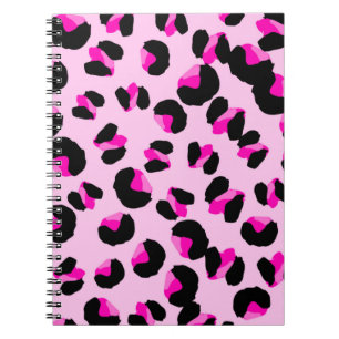Carnet Pink leopard. Animal skin pattern. Leopard. Panthe