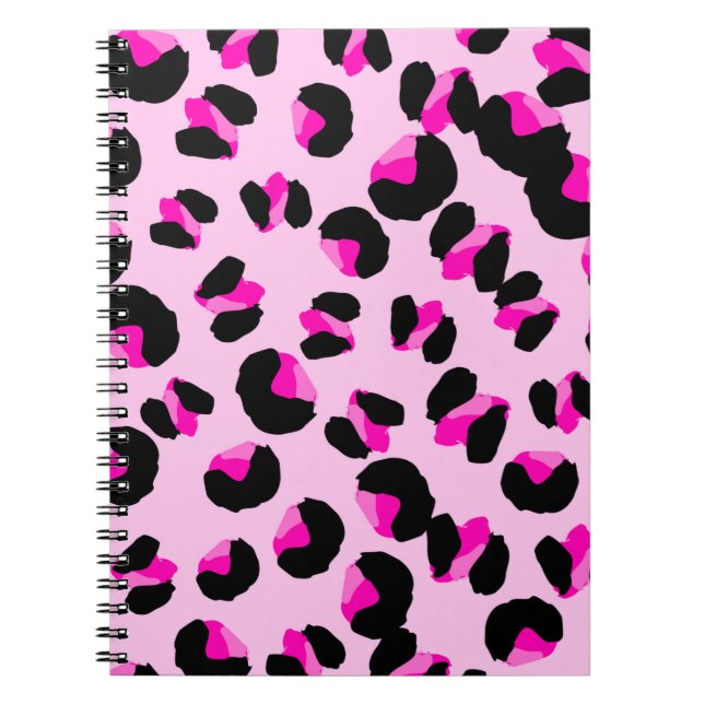 Carnet Pink leopard. Animal skin pattern. Leopard. Panthe (Devant)