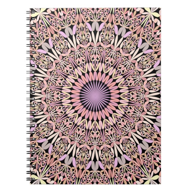 Carnet Pink Mandala design (Devant)