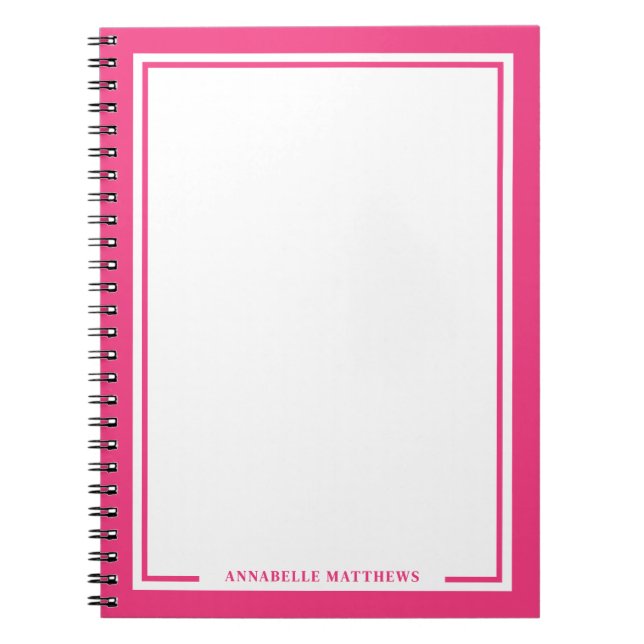 Carnet Pink Name Monogram (Devant)