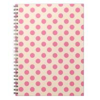 Pink polka dots on cream