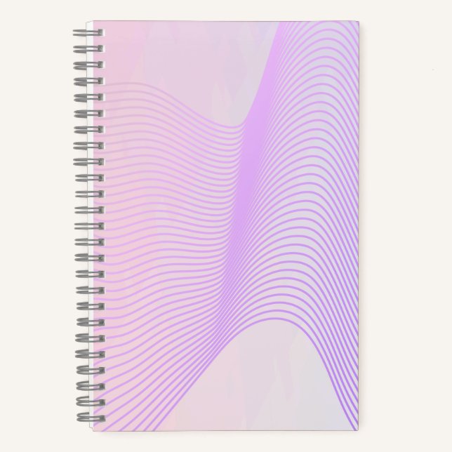 Carnet Pink & Purple Lined Waves Notebook (Recto)