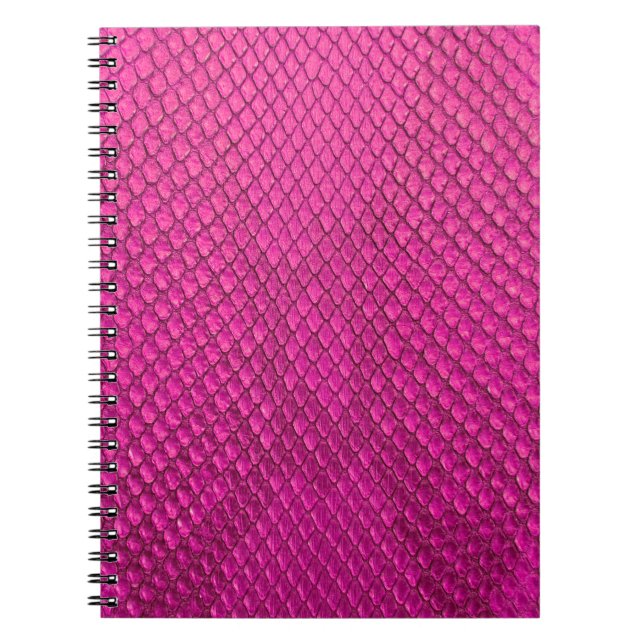 Carnet Pink python peau de serpent texture (Devant)