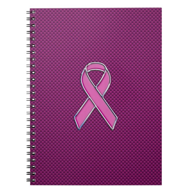 Carnet Pink Ribbon Awareness Carbon Fiber Decor (Devant)