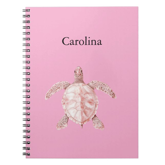 Carnet Pink Sea Turtle (Devant)