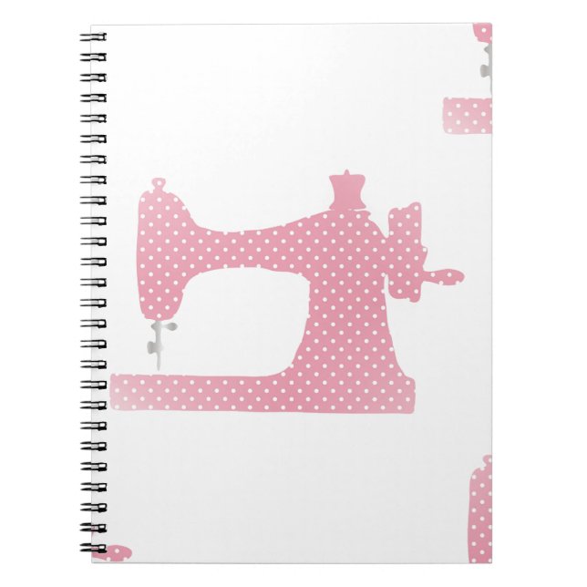 Carnet pink sewing machine (Devant)
