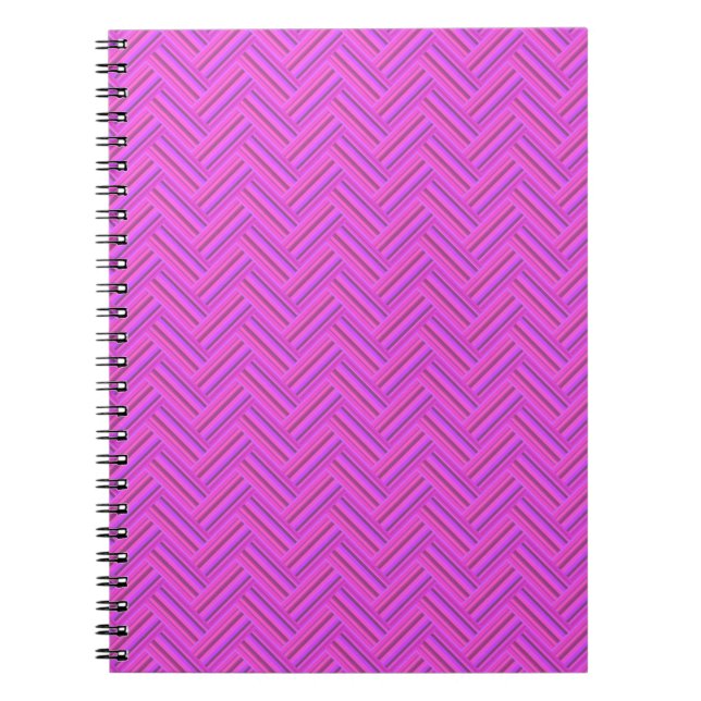 Carnet Pink stripes double weave pattern (Devant)