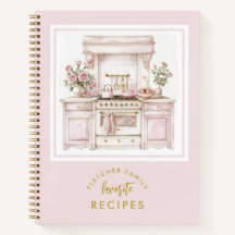 Pink Vintage Aquarelle Cuisine Famille Recette
