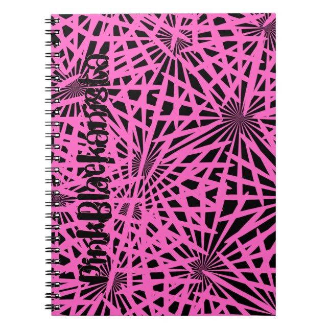 Carnet pinkblackanista floral (Devant)