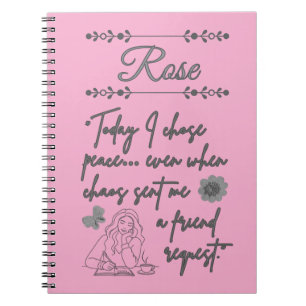 Carnet PinkJournal Nom Personnalisé Énergie de Fil