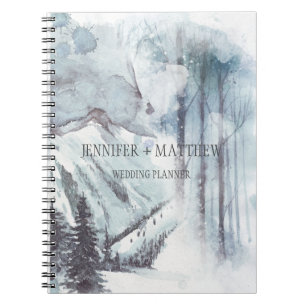 Carnet Pins d'hiver Wedding planner Montagnes de neige