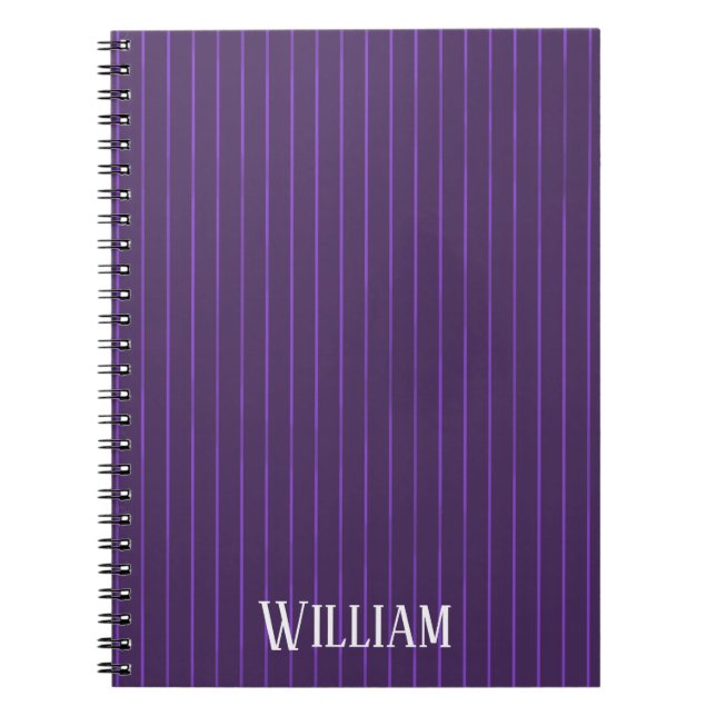 Carnet Pinstripes pourpres (Devant)