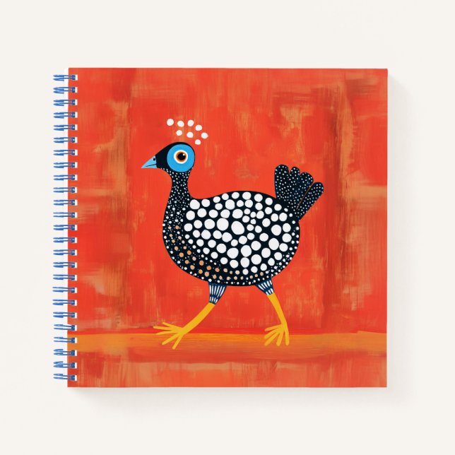 Carnet Pintade tachetée fantaisiste (Devant)