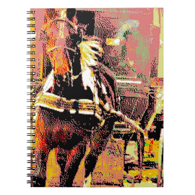 Carnet Pinto Amish Horse 8 bits Art (Devant)