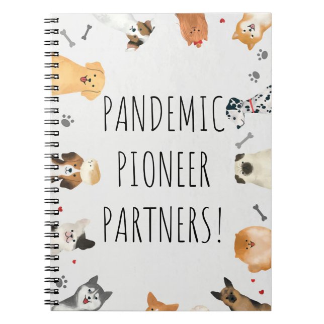 Carnet Pioneer Partners Cadeau De Chiens Mignons Pour Pio (Devant)