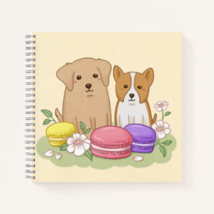 Carnet Pipettes mignonnes et Macarons Illustration
