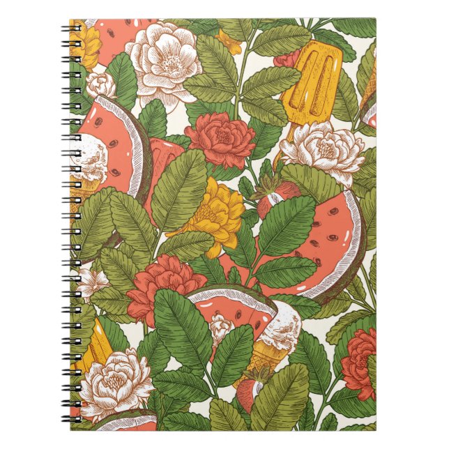 Carnet Pique-nique d'été Watermelon Crème de glace (Devant)