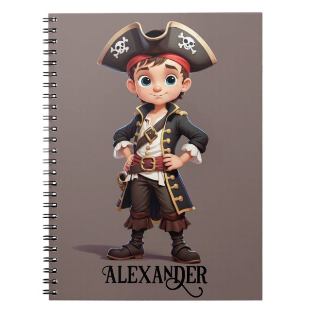 Carnet Pirate Boy Personnaliser (Devant)
