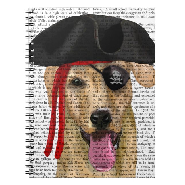 Carnet Pirate jaune du Labrador 2 (Devant)