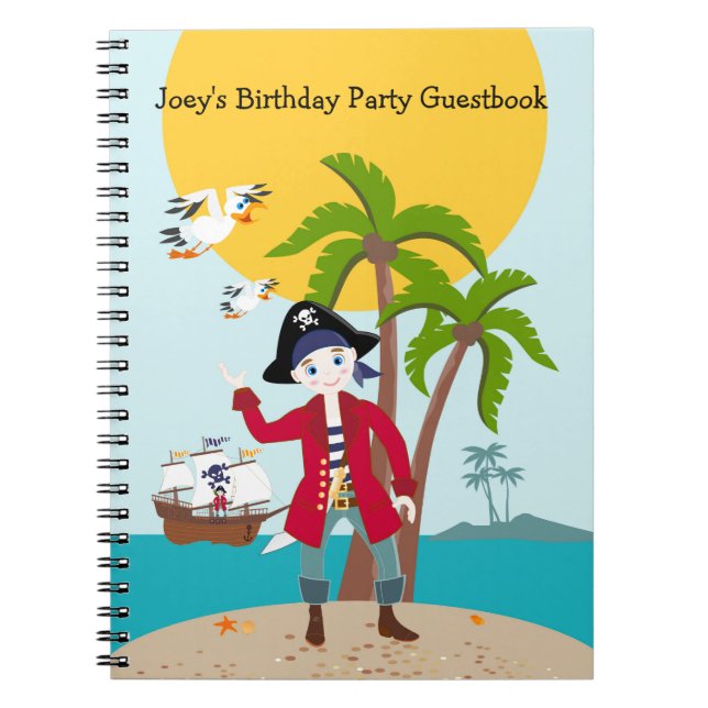 Carnet Pirate kid birthday (Devant)