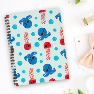 Carnet Pirate Octopus, Pirate Jellyfish, Sea Animaux