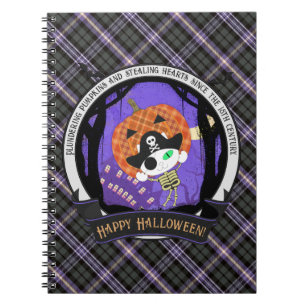 Carnet Pirate squelette chat et plaid